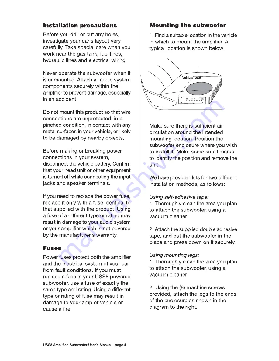 Sound Storm USS8 User Manual Download Page 4