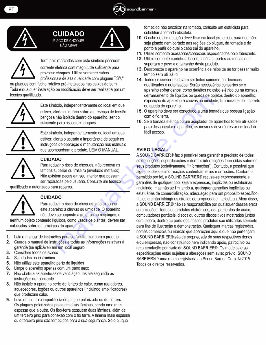 Soundbarrier CUBE 512 Скачать руководство пользователя страница 38