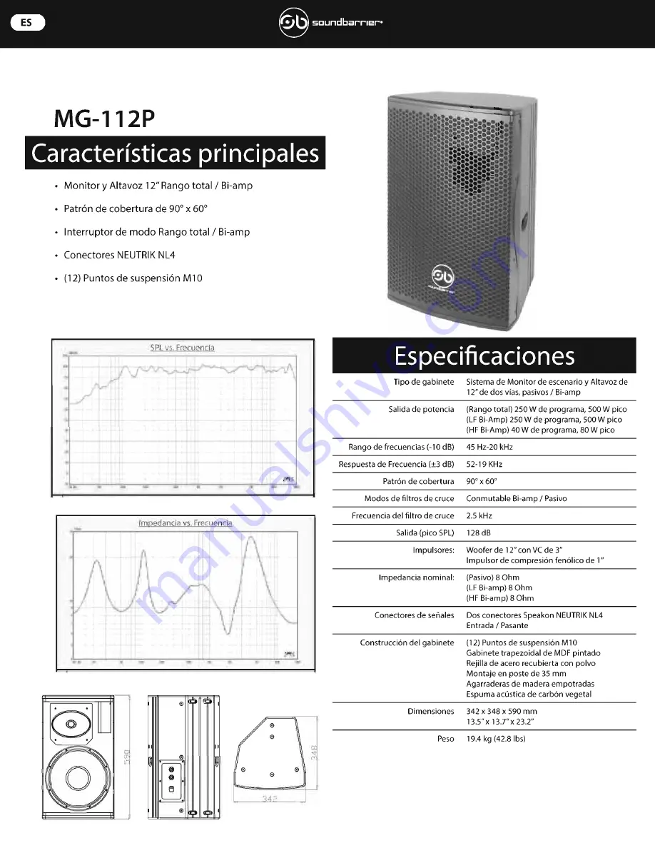 Soundbarrier MG112A Operation Manual Download Page 24