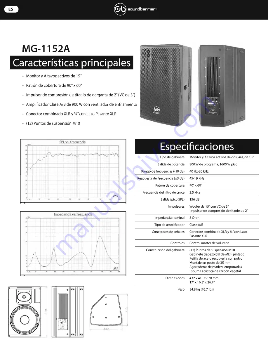 Soundbarrier MG112A Operation Manual Download Page 34