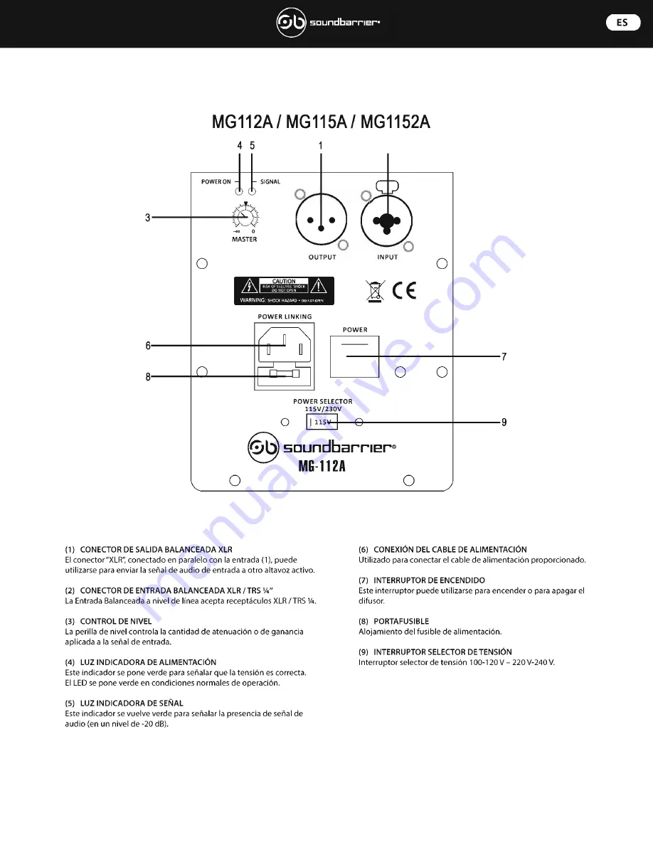 Soundbarrier MG112A Operation Manual Download Page 37