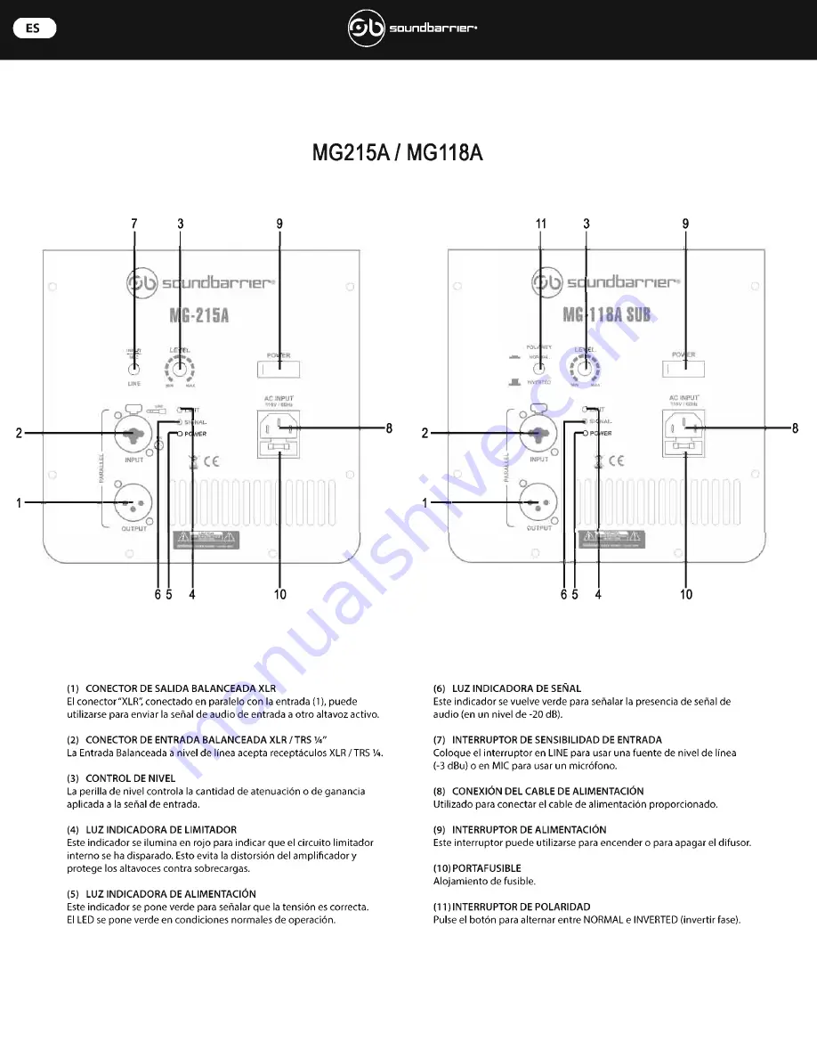 Soundbarrier MG112A Operation Manual Download Page 38