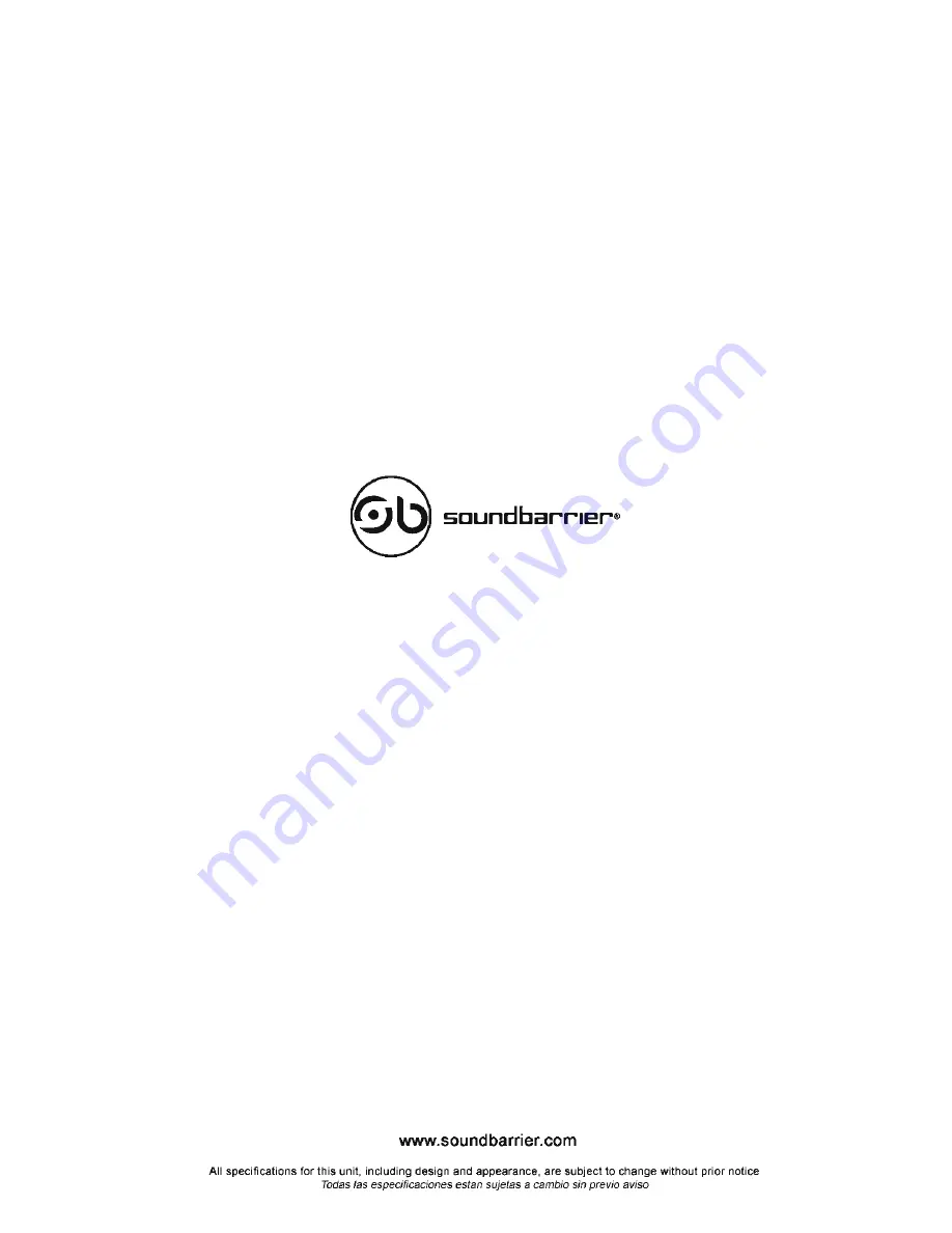 Soundbarrier MX4.3USB Operation Manual Download Page 18