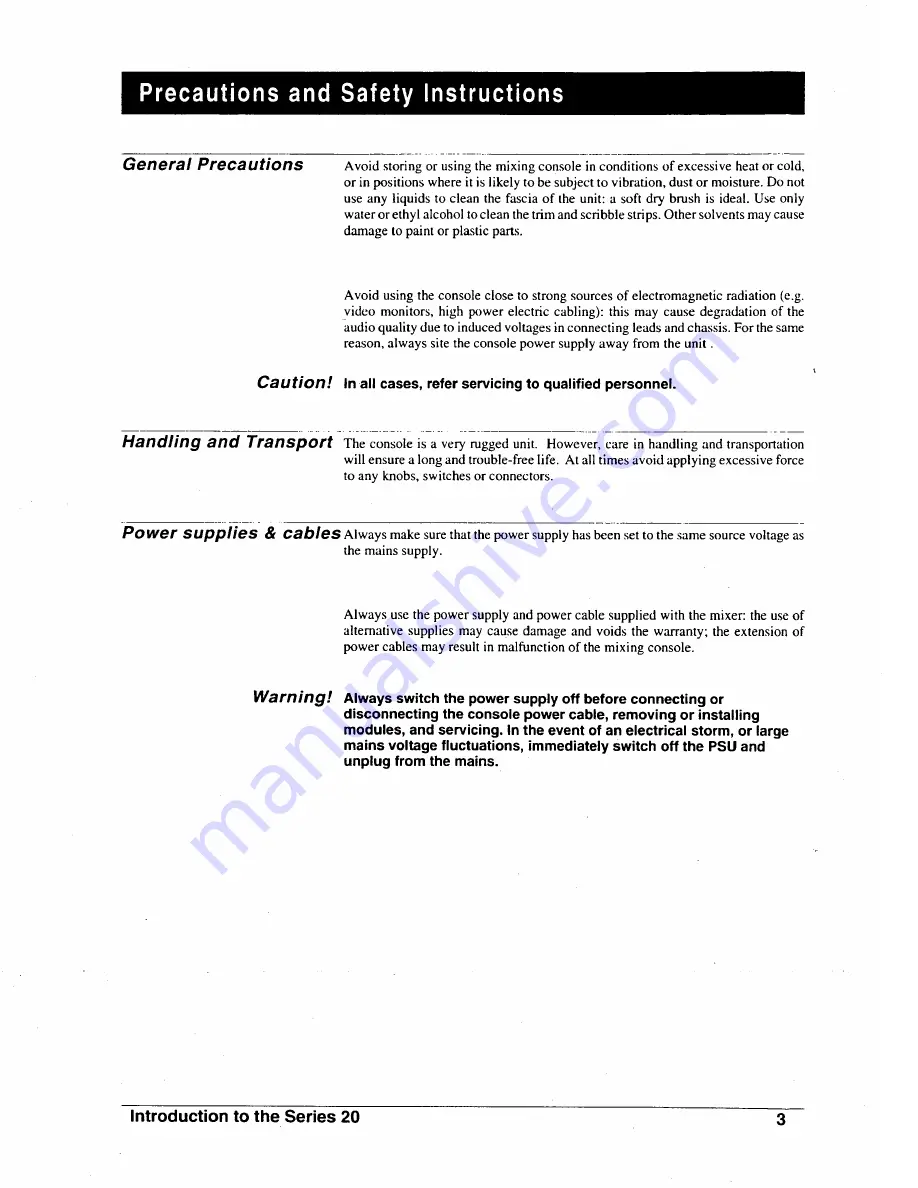 SoundCraft MBI Series 20 User Manual Download Page 7