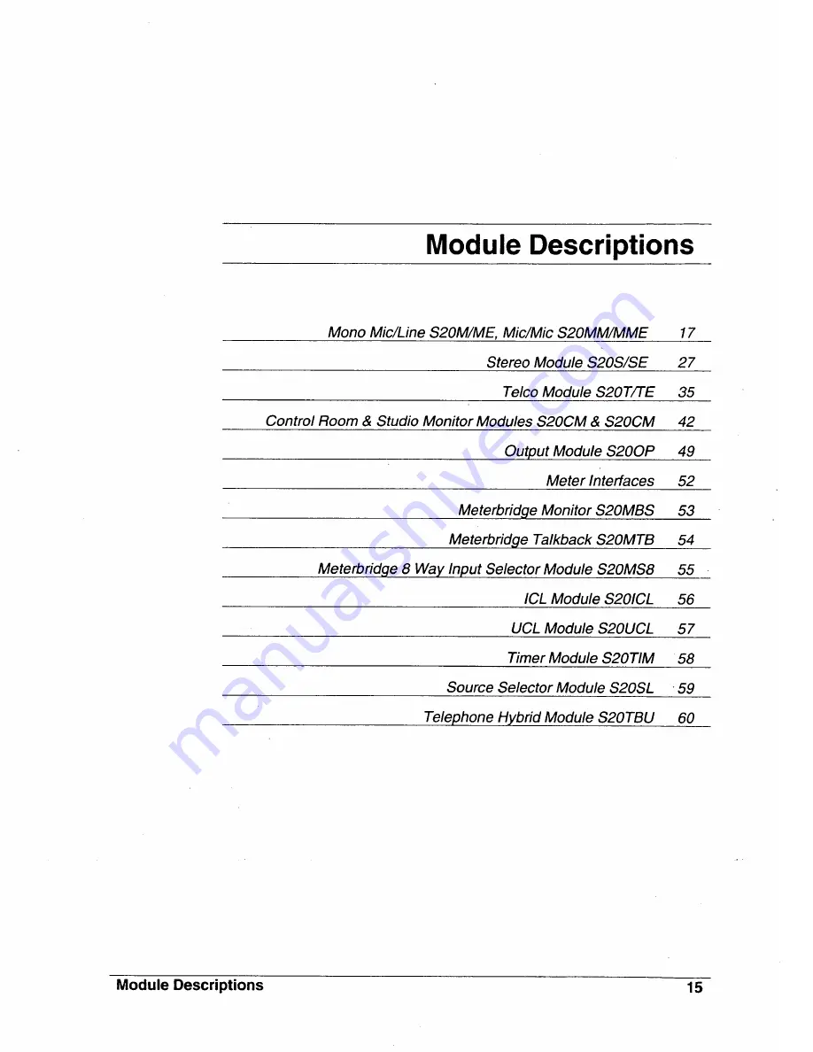 SoundCraft MBI Series 20 User Manual Download Page 19