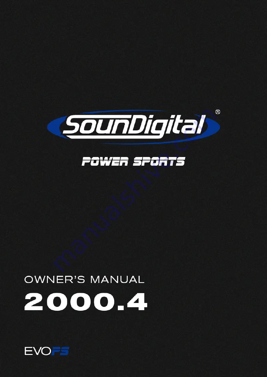 Soundigital EVOPS POWER SPORTS 2000.4 Скачать руководство пользователя страница 1