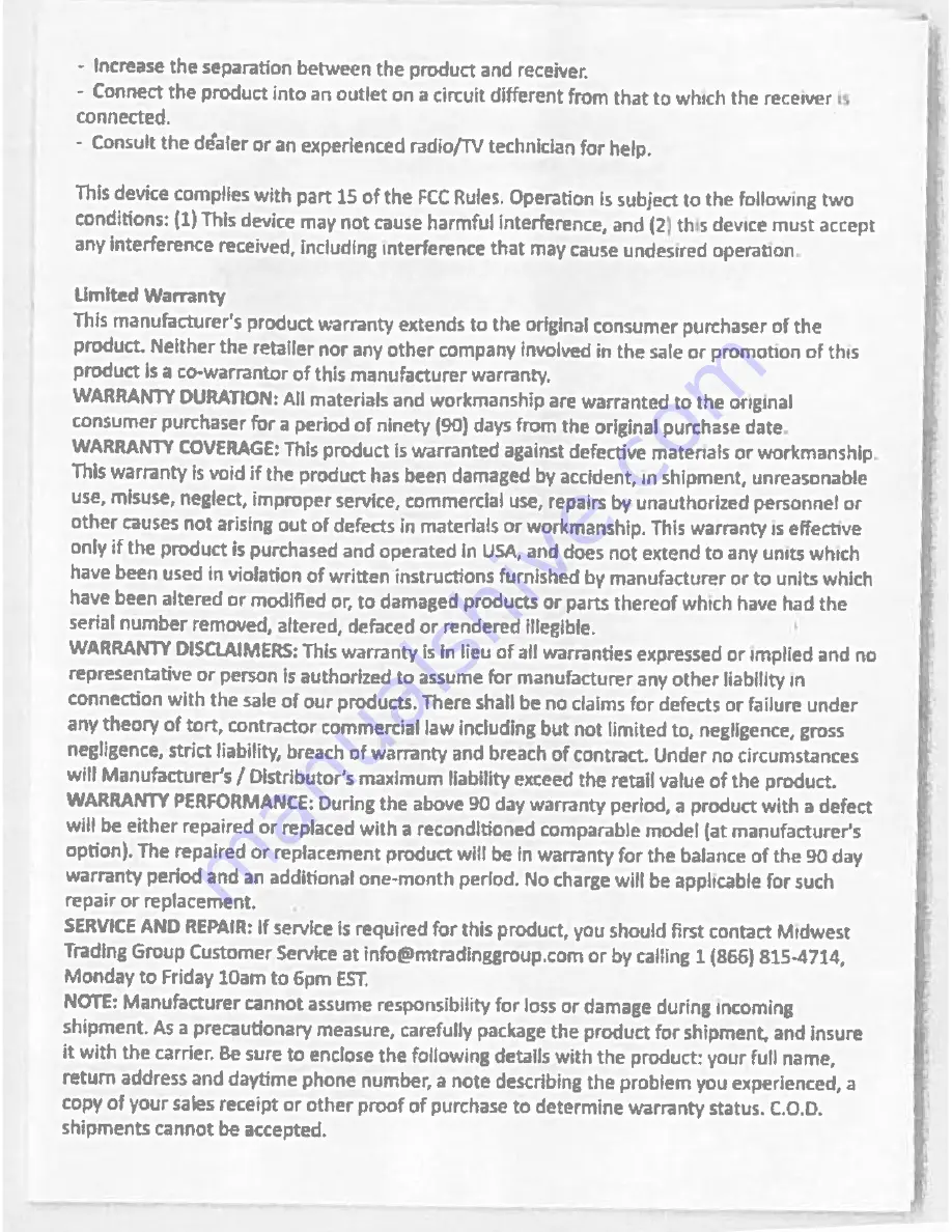 SoundLogic BCCS-6/6395 Instruction Manual Download Page 8