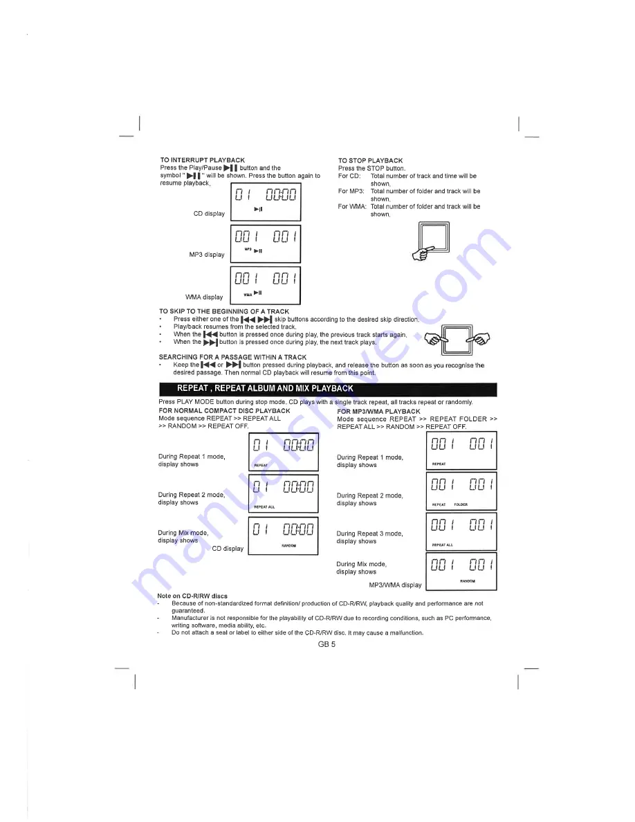 SOUNDMASTER DISC 3800 MP-3 Instruction Manual Download Page 6