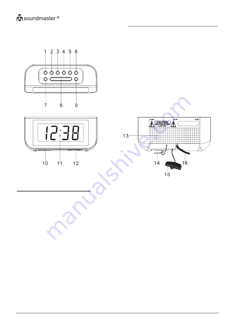 SOUNDMASTER FUR4005 Instruction Manual Download Page 3