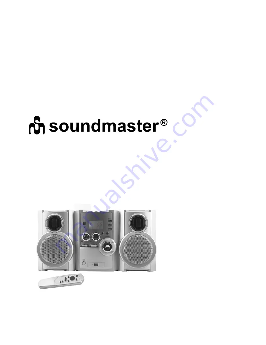 SOUNDMASTER MCD-808USB Instructions Manual Download Page 1