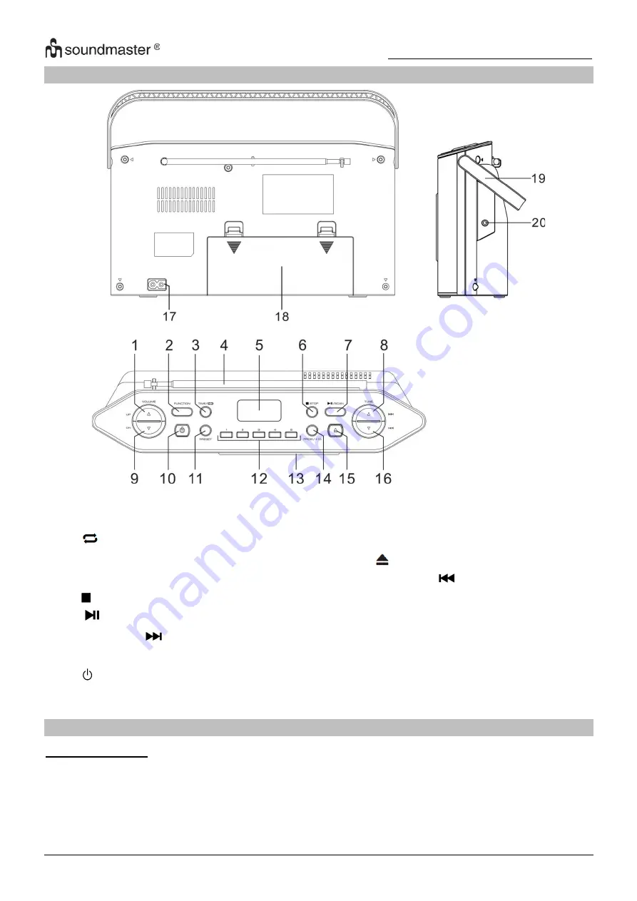 SOUNDMASTER RCD1755 Manual Download Page 3