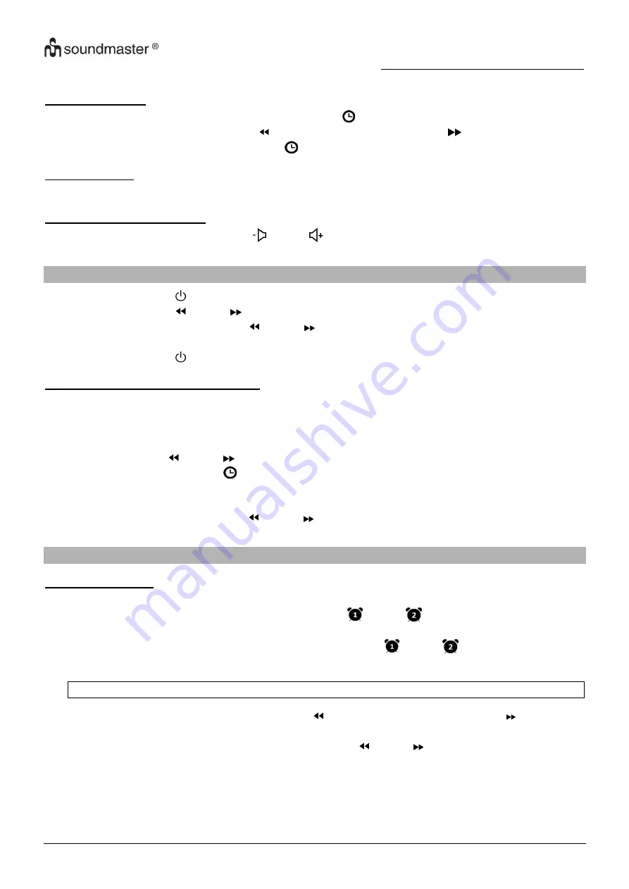 SOUNDMASTER UR106 Manual Download Page 34