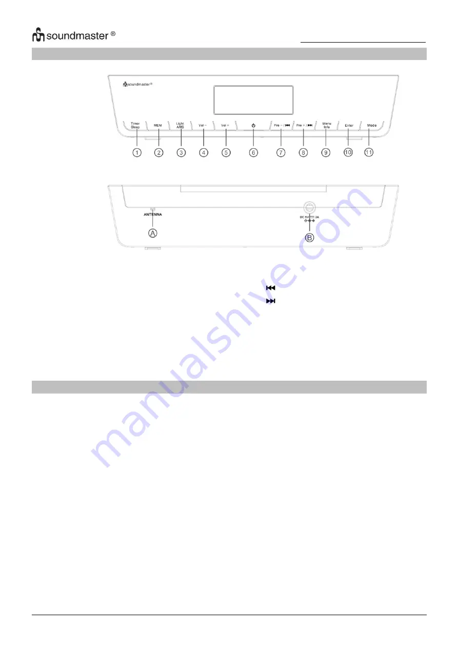 SOUNDMASTER UR2016 Manual Download Page 10