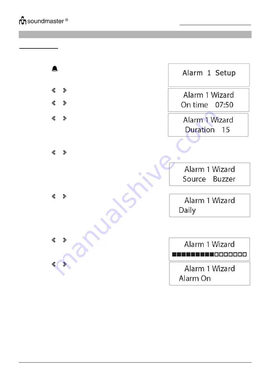 SOUNDMASTER UR210 Manual Download Page 22