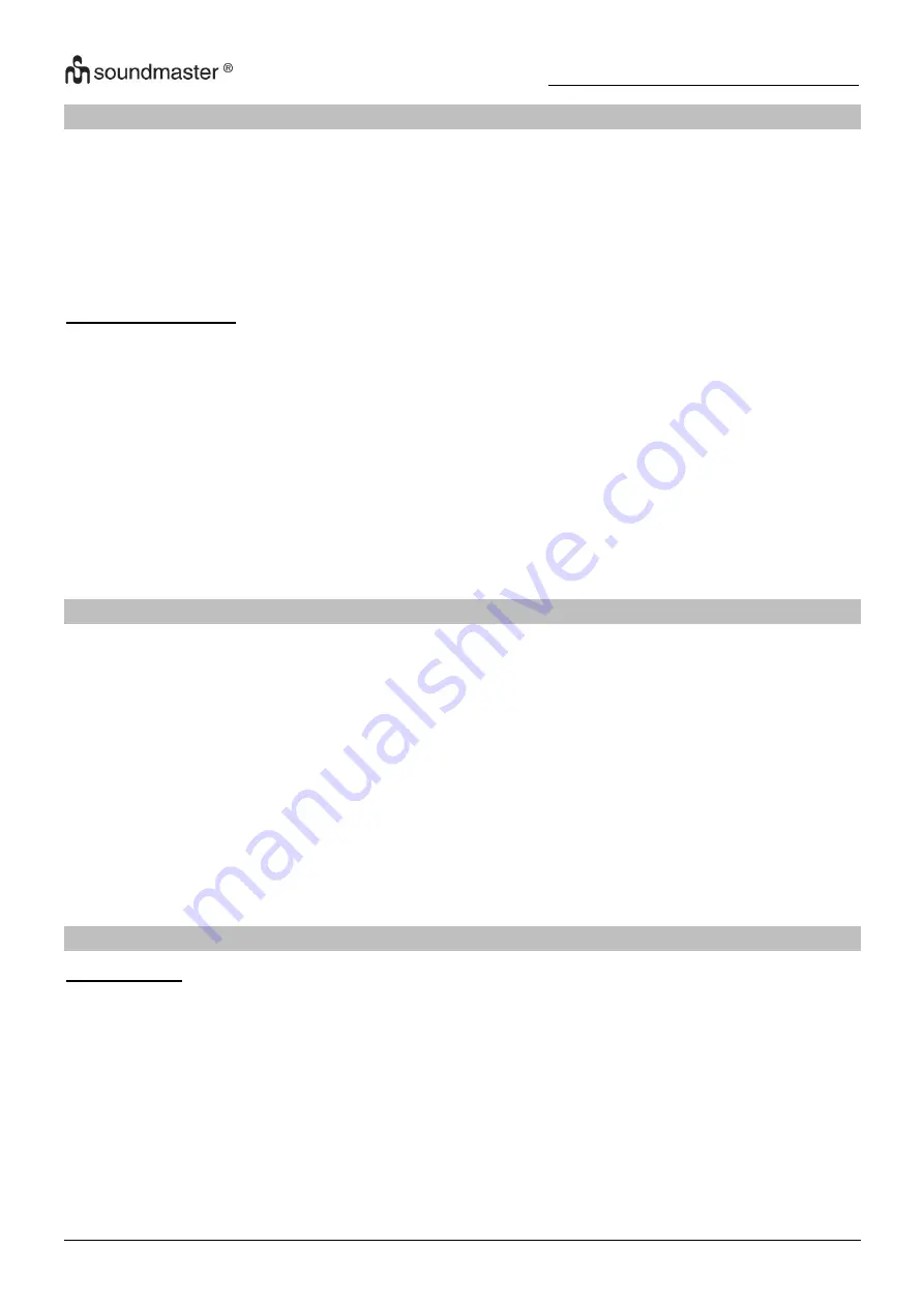 SOUNDMASTER UR230WE Manual Download Page 40