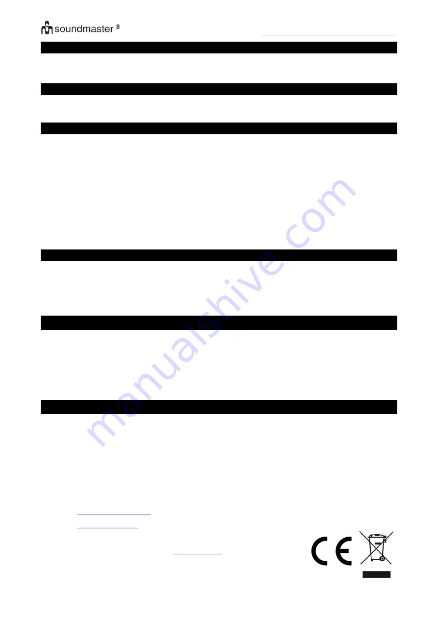 SOUNDMASTER UR8100 Manual Download Page 6