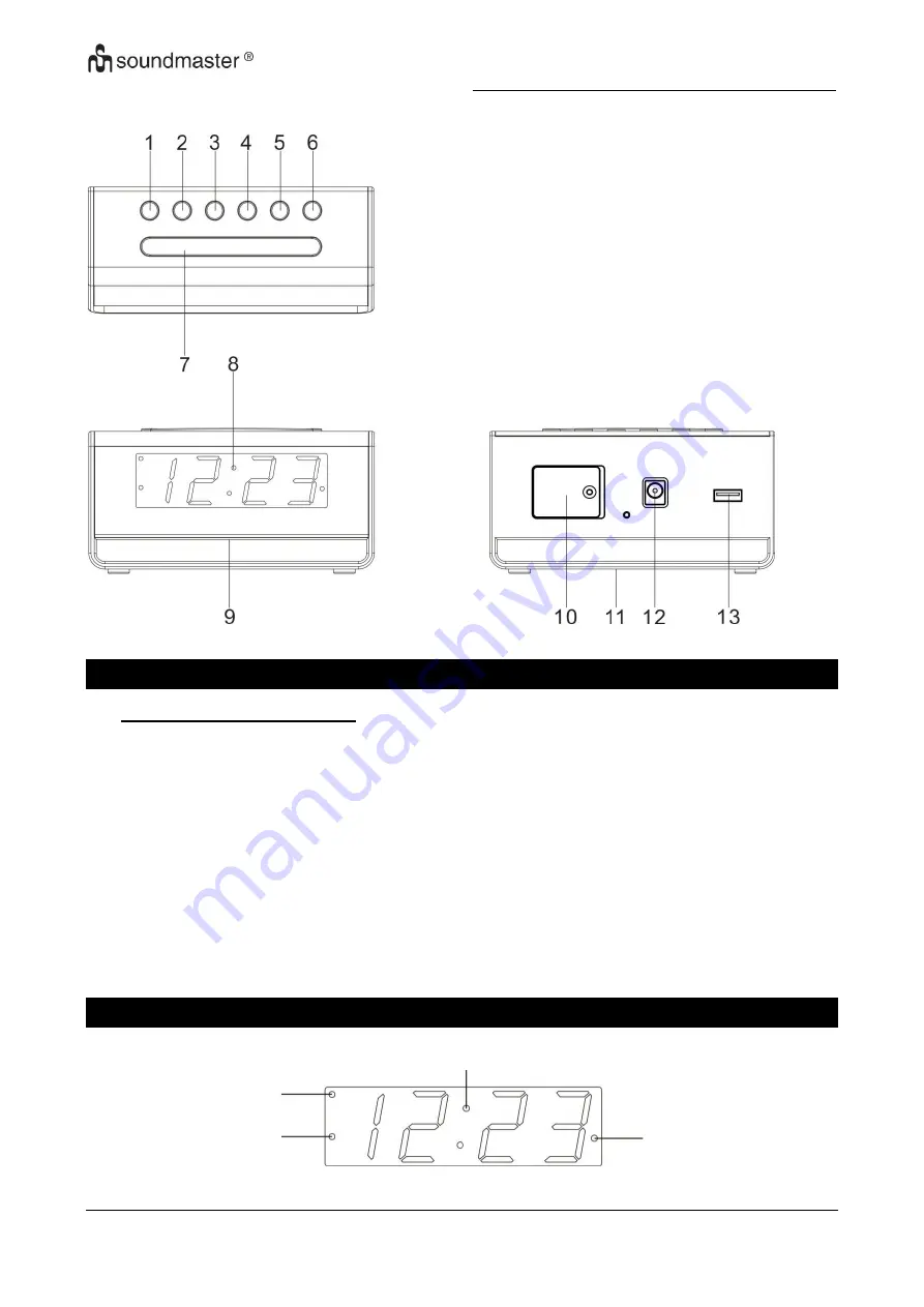 SOUNDMASTER UR8100 Manual Download Page 13