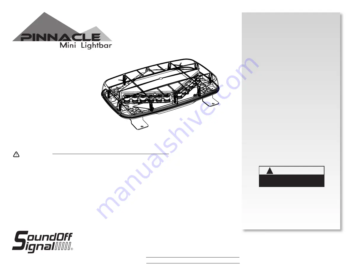 Soundoff Signal EPL7PF C Series Quick Start Manual Download Page 1