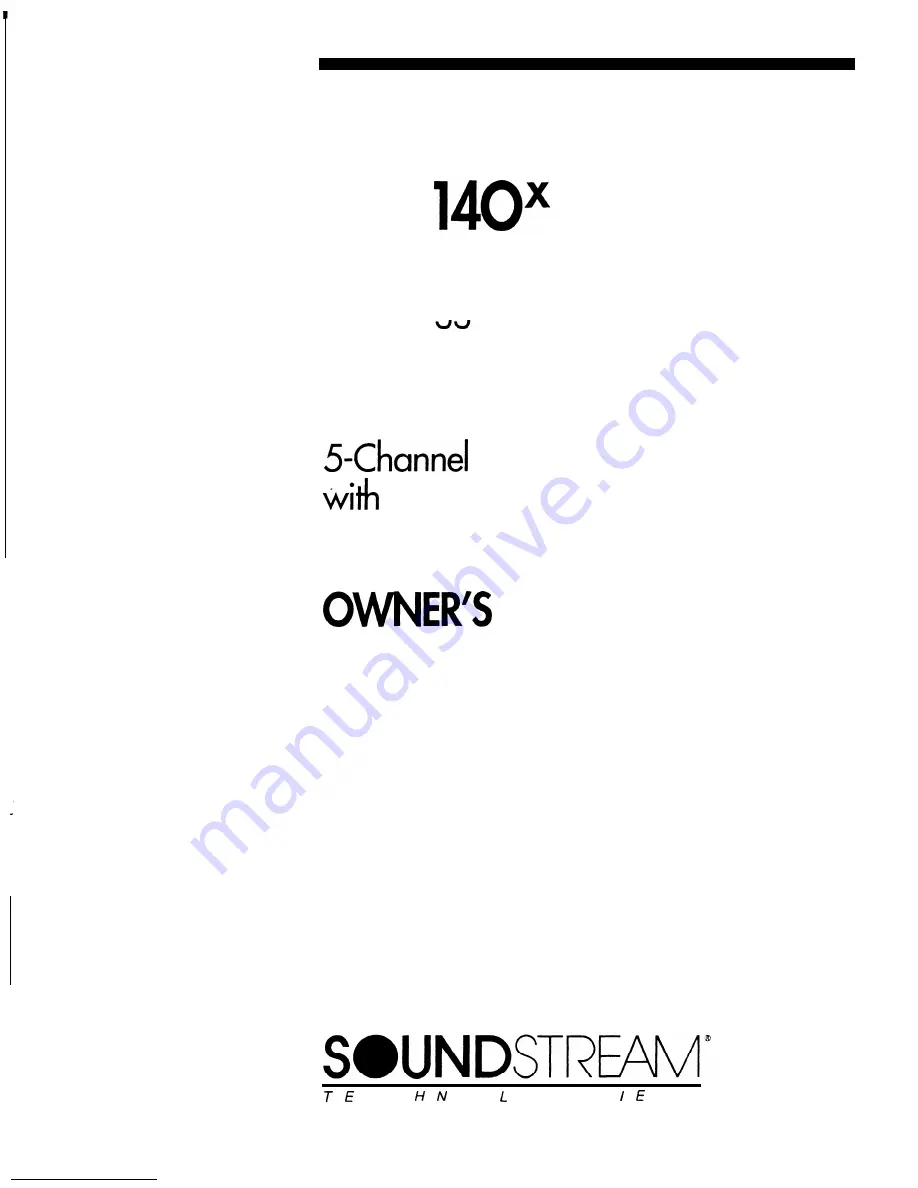 Soundstream MC-140X Owner'S Manual Download Page 1