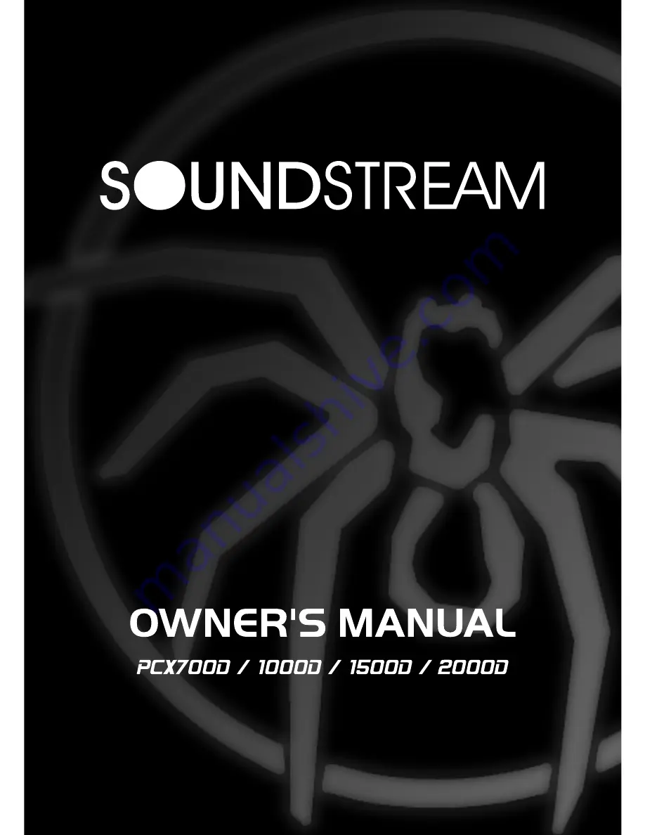 Soundstream PCX1000D Owner'S Manual Download Page 1