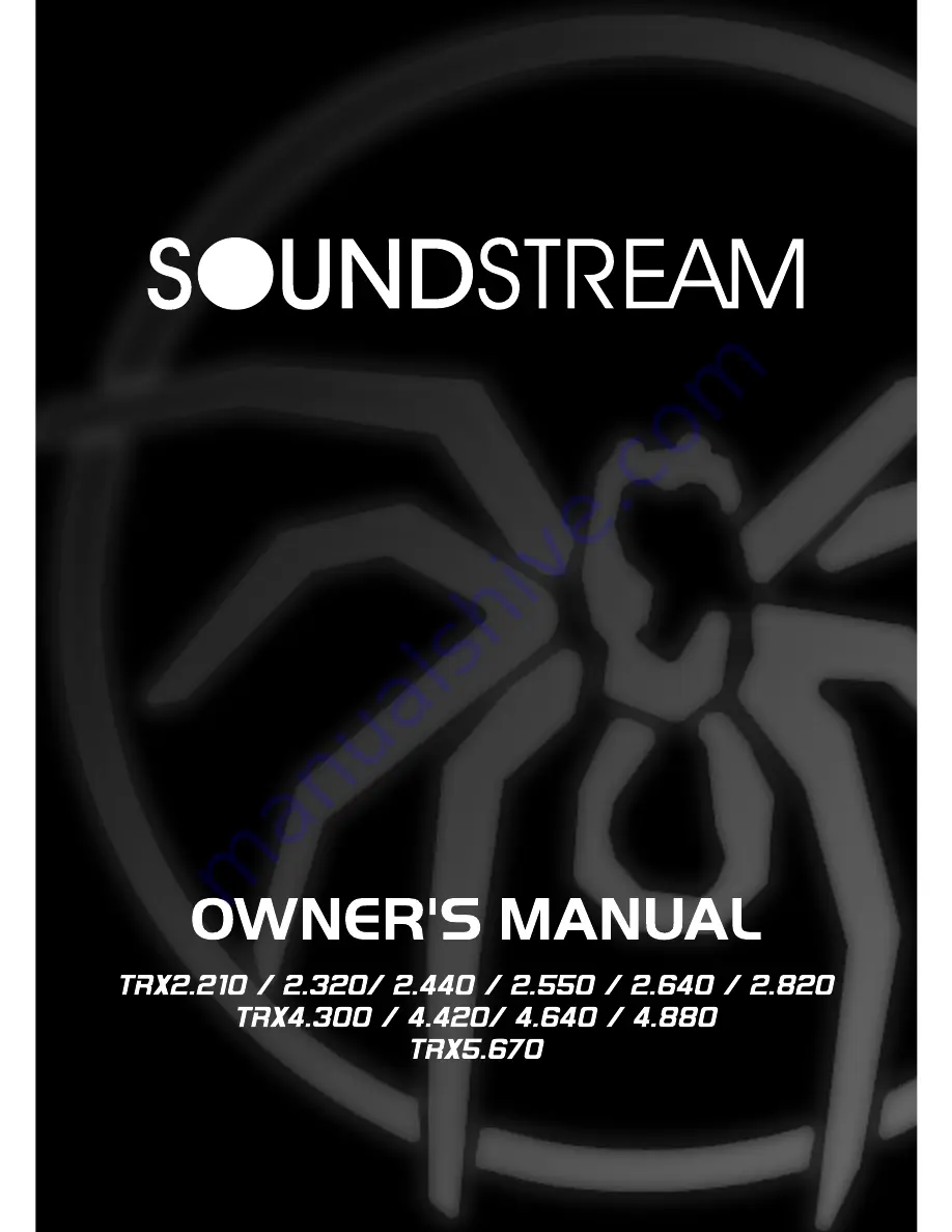 Soundstream Tarantula TRX2.210 Owner'S Manual Download Page 1