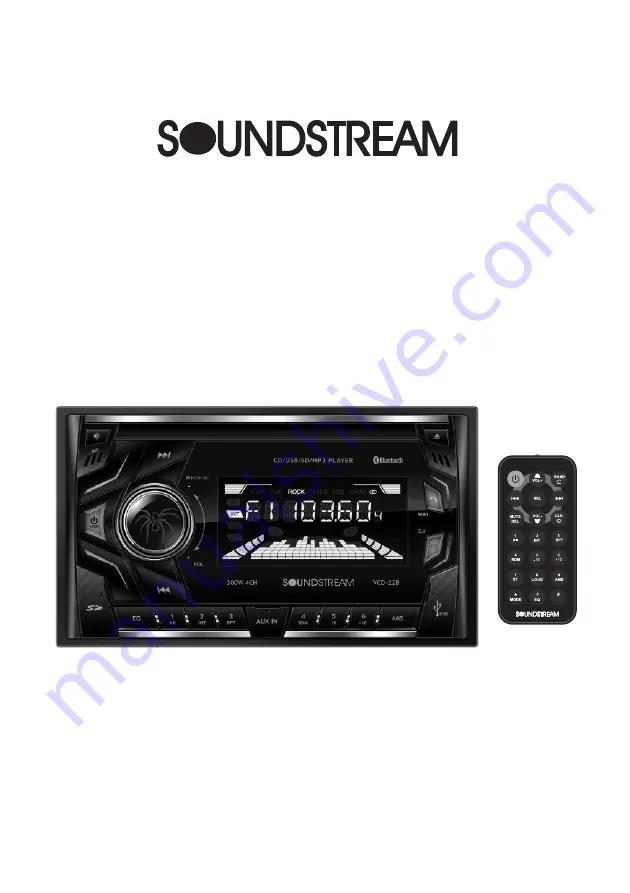 Soundstream VCD-22B Скачать руководство пользователя страница 1