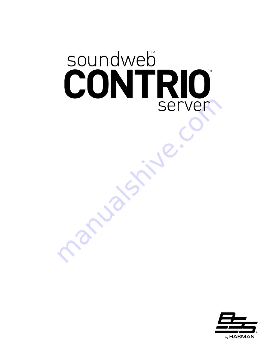 Soundweb Contrio Скачать руководство пользователя страница 1