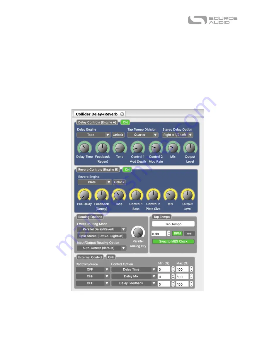 Source Audio Collider Delay+Reverb User Manual Download Page 40