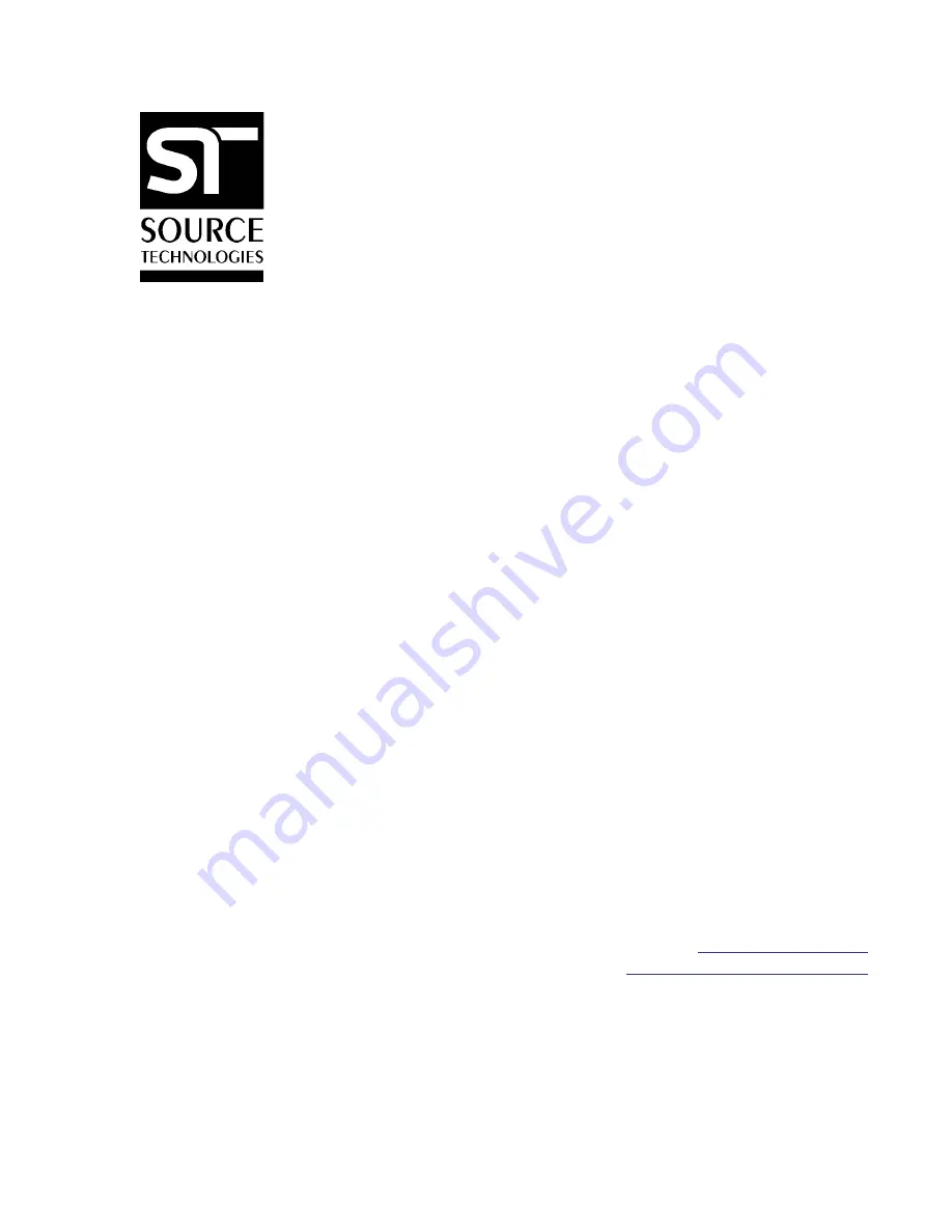 Source Technologies STI MICR ST9335  ST9335 ST9335 User Manual Download Page 1