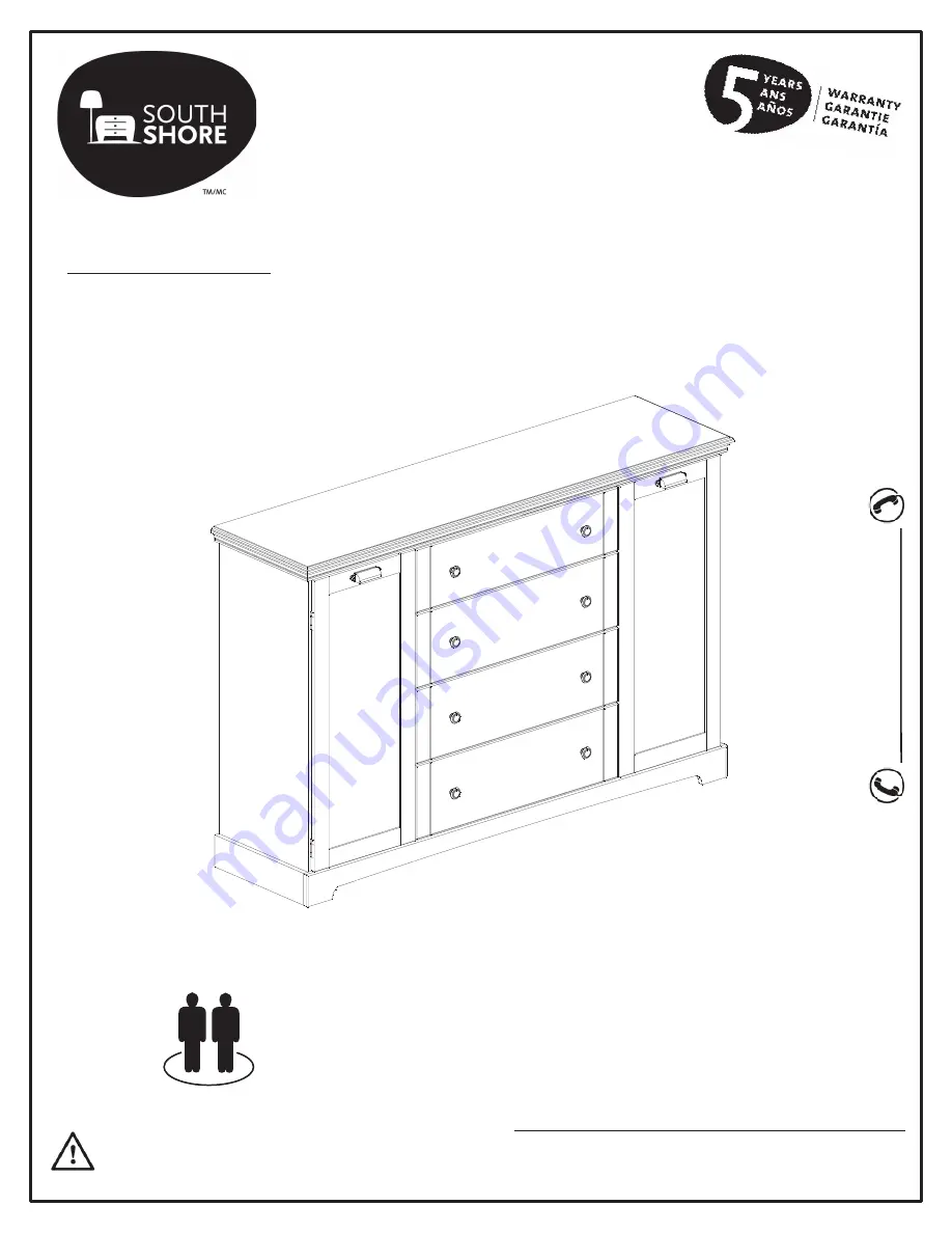 South Shore 010 Assembly Instructions Manual Download Page 1