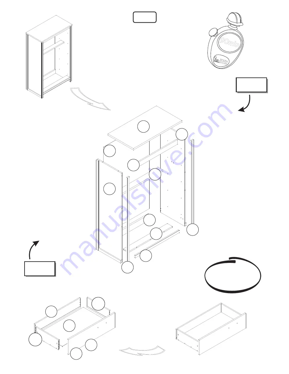 South Shore 035 Assembly Instructions Manual Download Page 3