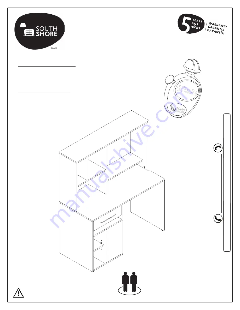 South Shore -070- Assembly Instructions Manual Download Page 1