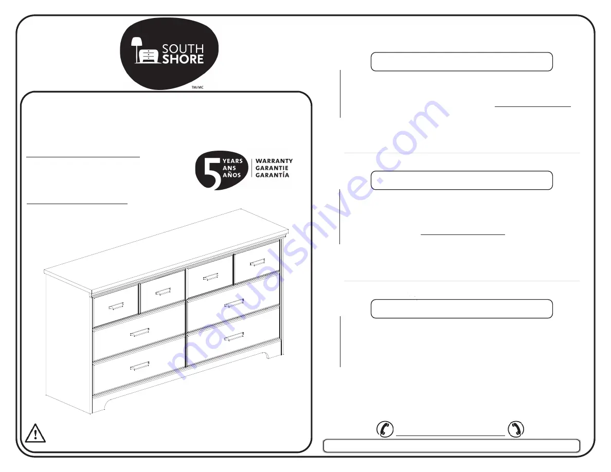 South Shore 10123 Assembly Instructions Manual Download Page 1