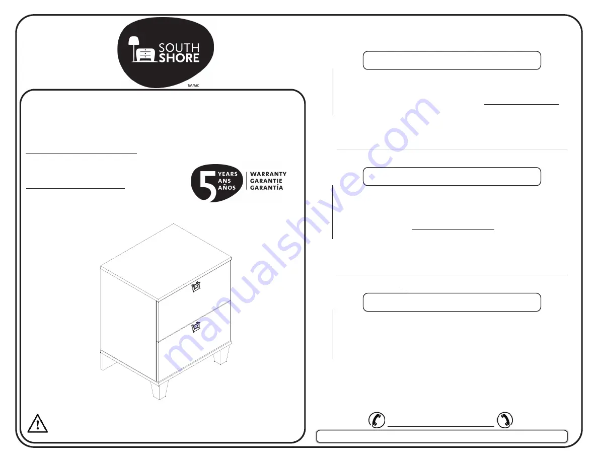 South Shore 9000-060 Assembly Instructions Manual Download Page 1