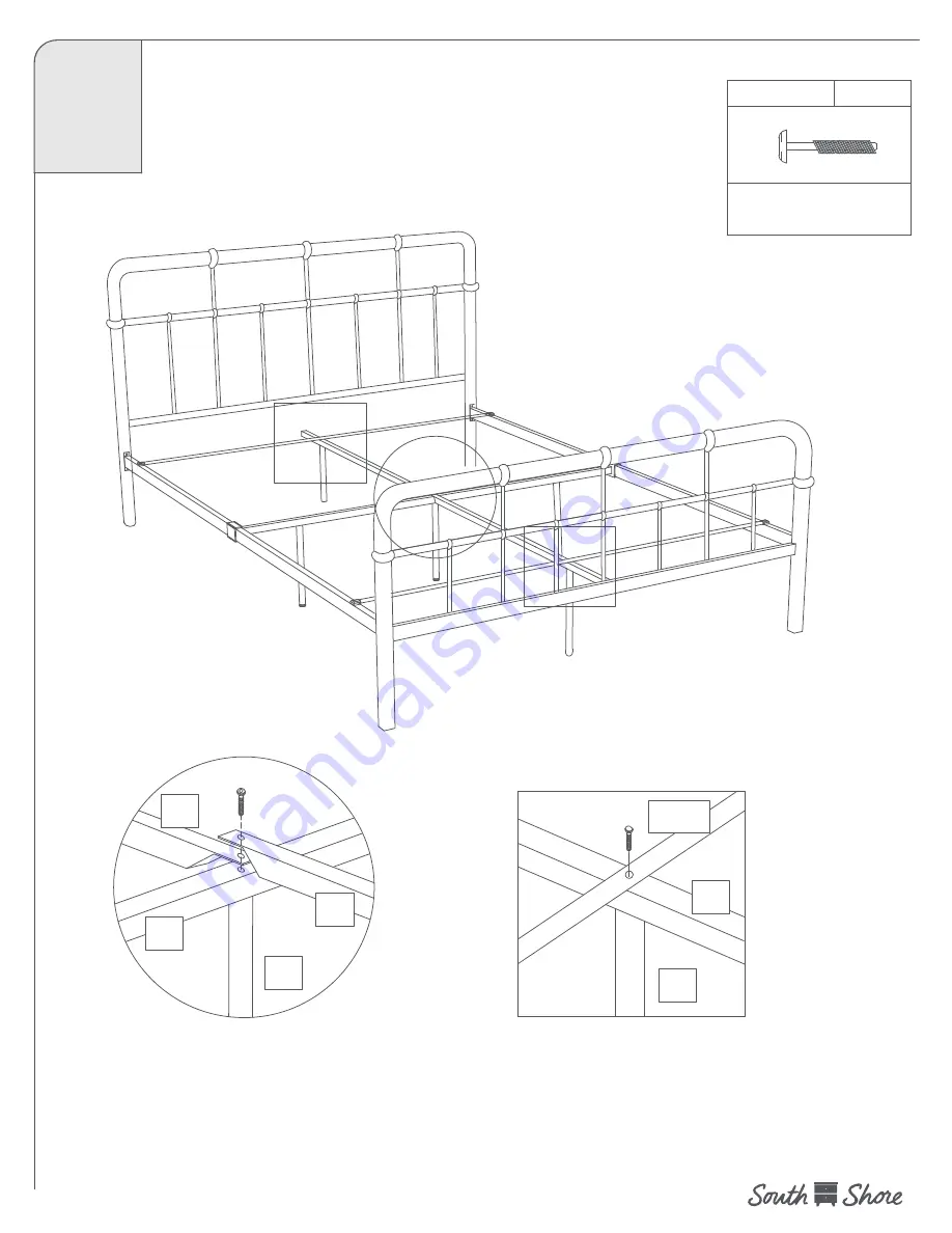 South Shore Queen Metal Bed 11683 Скачать руководство пользователя страница 10