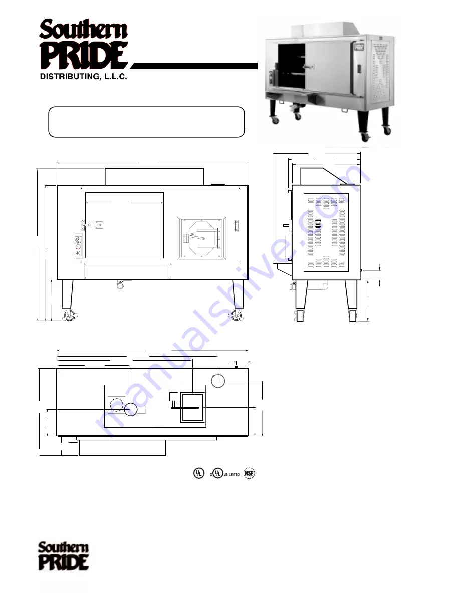 Southern Pride BBR-79-2-SSE Specification Sheet Download Page 2