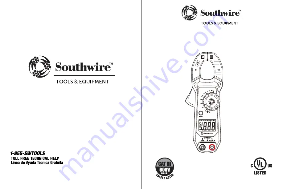 Southwire 21005N Operating Instructions Manual Download Page 1