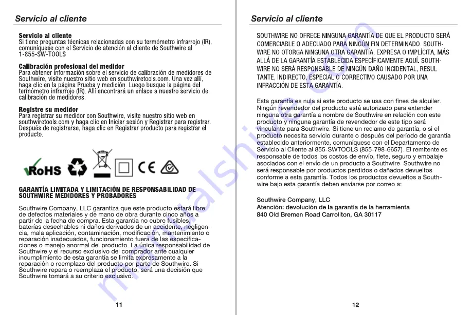 Southwire 31011F Operating Instructions Manual Download Page 21