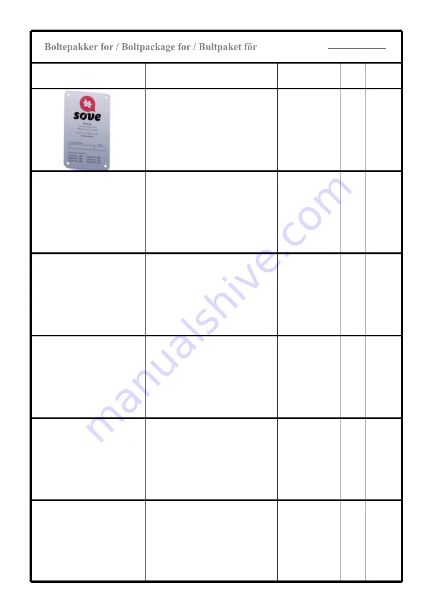 Sove 11-500-011 Assembly Instructions Manual Download Page 9