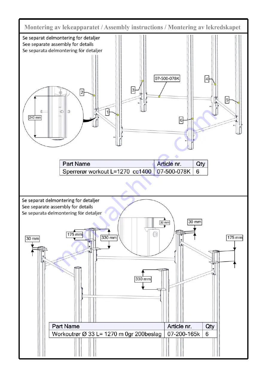 Sove 16-100-100 Assembly Instructions Manual Download Page 12