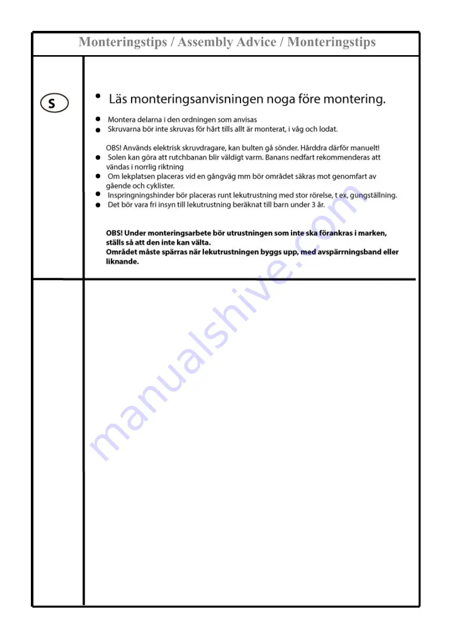 Sove 16-100-120 Assembly Instructions Manual Download Page 3