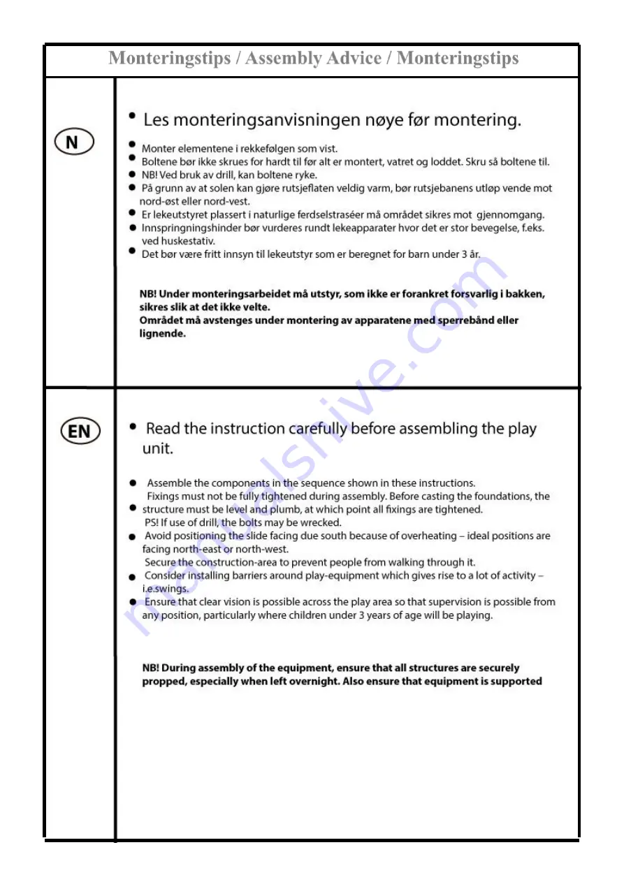 Sove 50-154-200 Assembly Instructions Manual Download Page 2