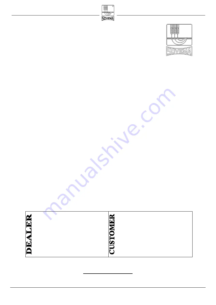 Sovema FC-2 180 Operation & Maintenance Manual Download Page 35