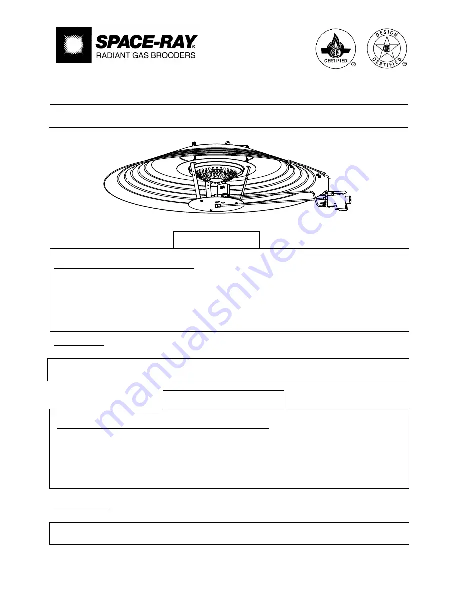 Space-Ray SSJ30-L2A Installation And Operation Instructions Manual Download Page 1