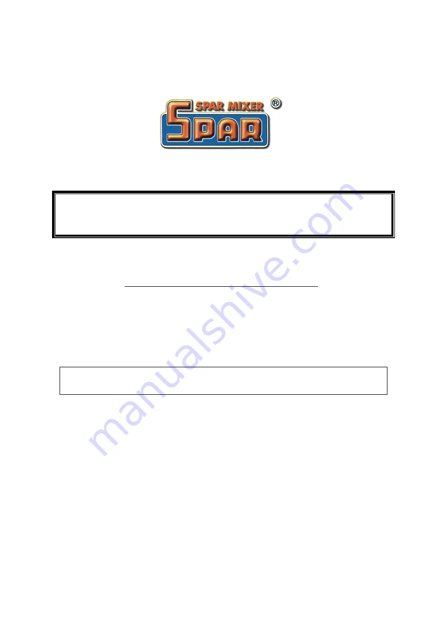 Spar HI Series Instruction Manual Download Page 1