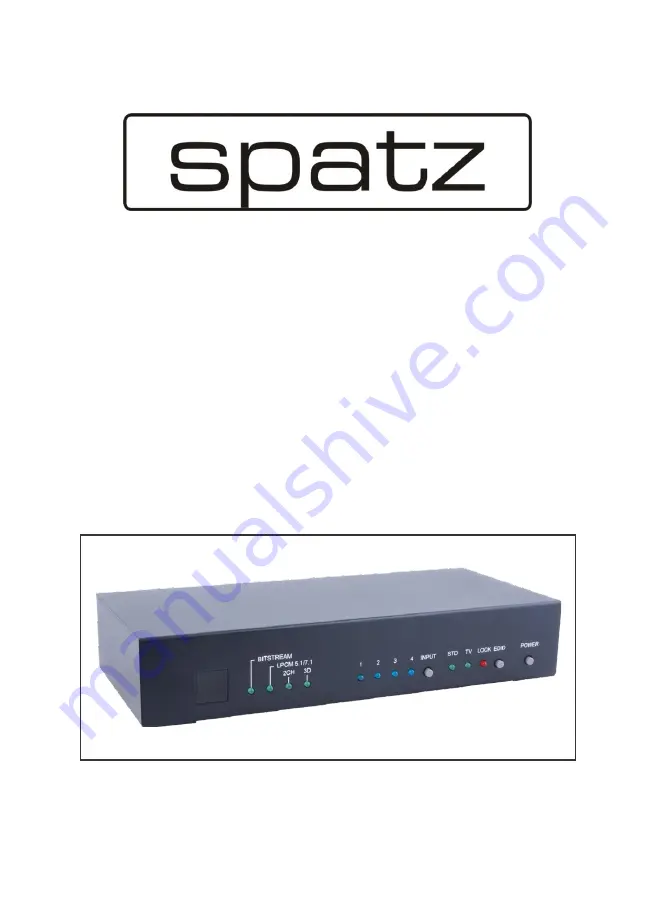 Spatz SWITCH-4X2 Operation Manual Download Page 1