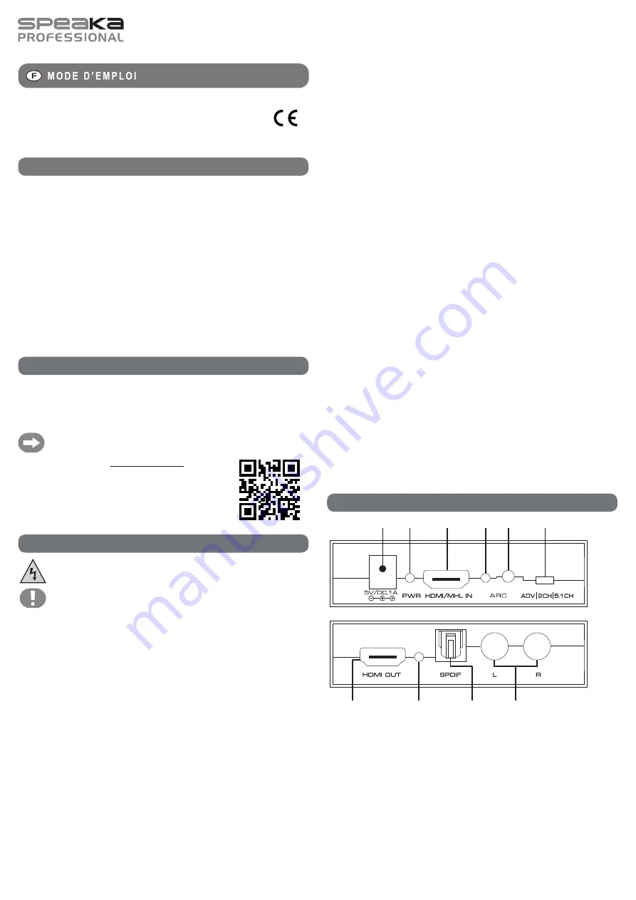 Speaka Professional SP-AE-H/TC-04 Скачать руководство пользователя страница 5