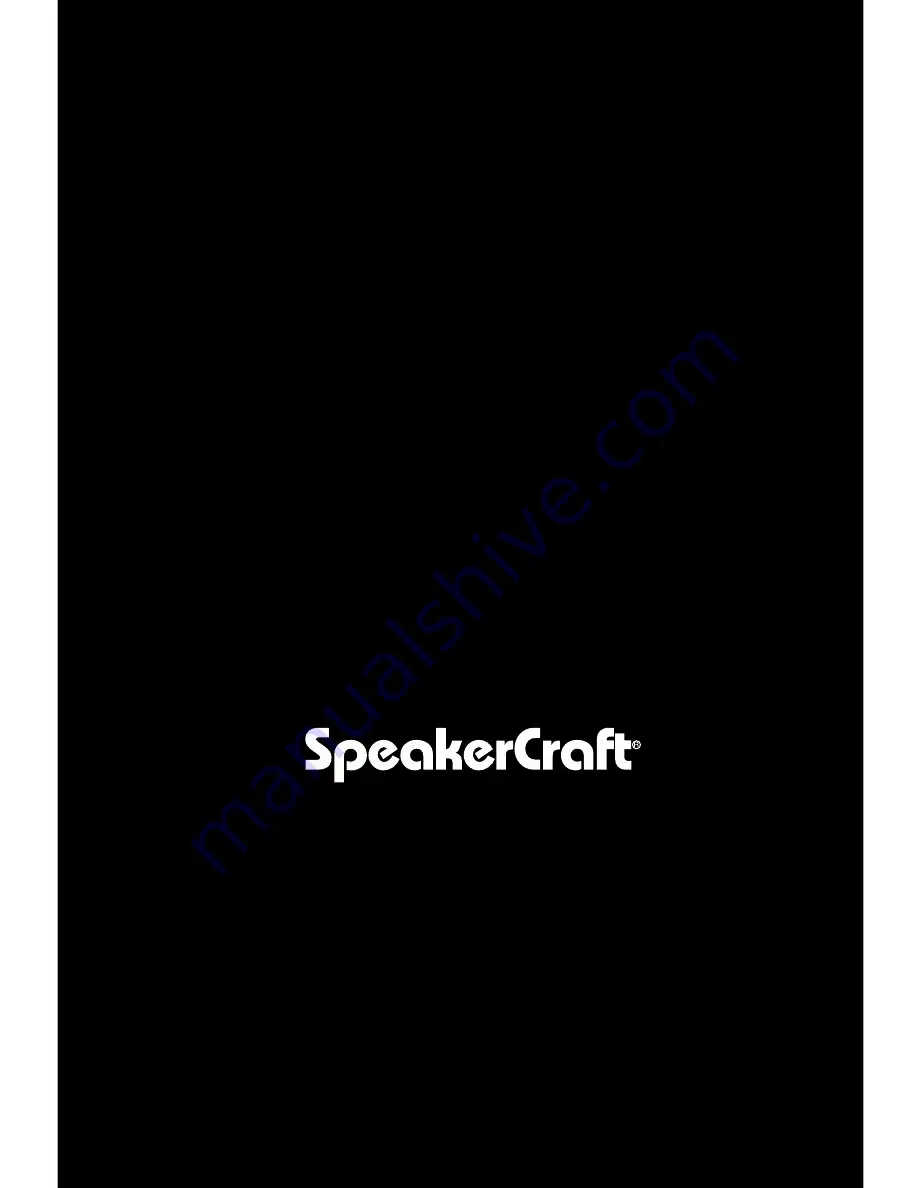 SpeakerCraft SC2-100 Installation Manual Download Page 24