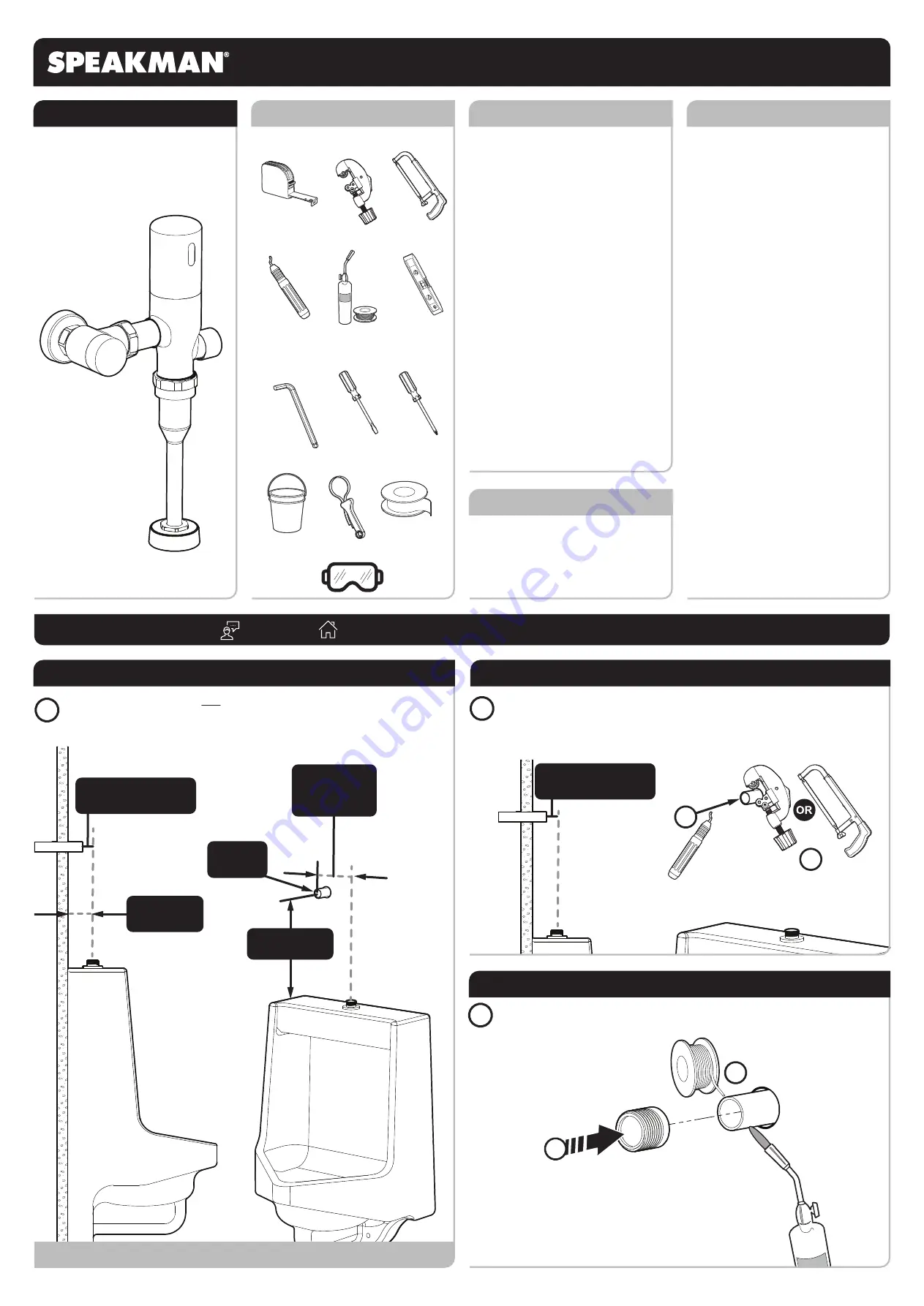 Speakman SV-3005 Installation Instructions Manual Download Page 1