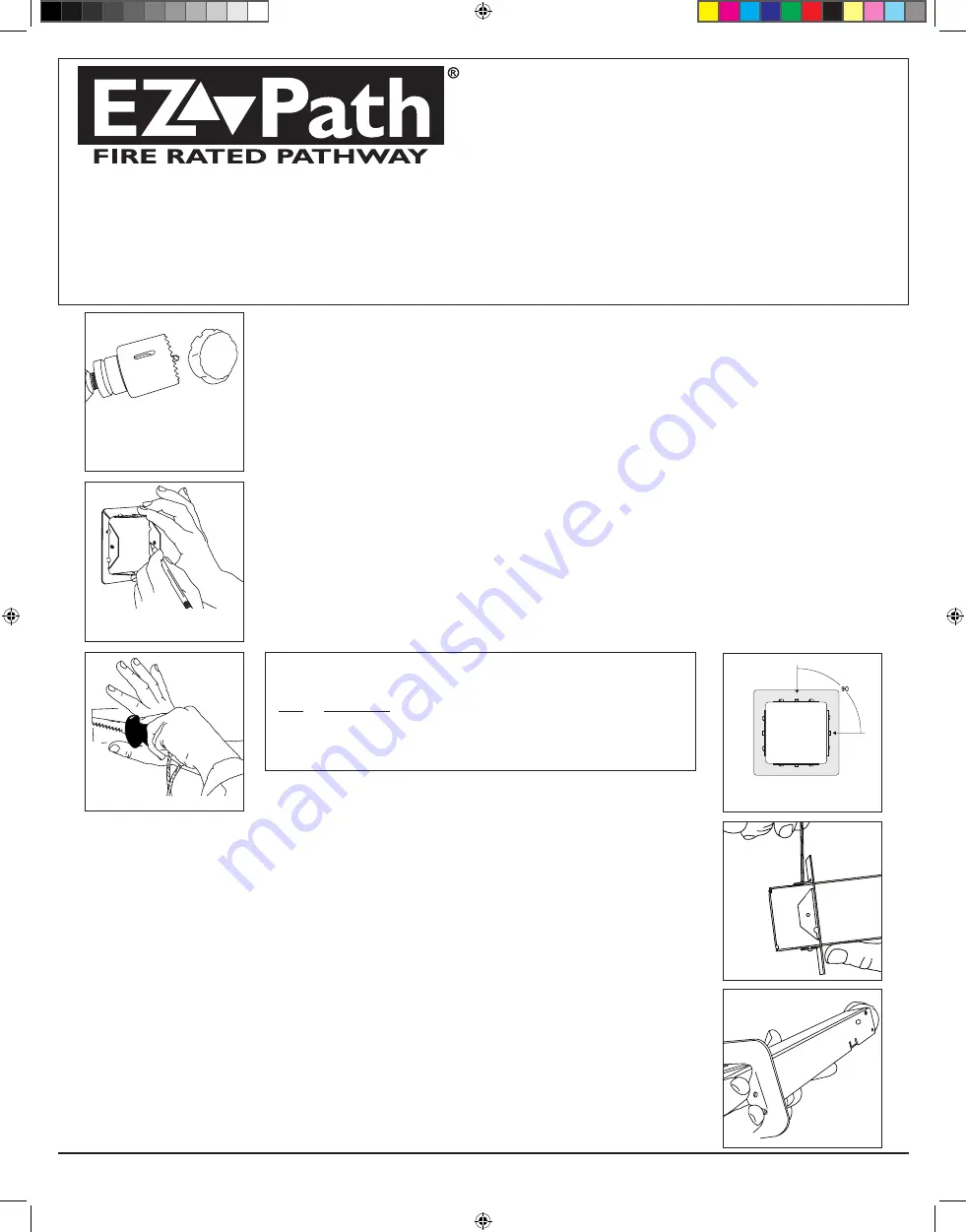 Specified Technologies EZ PATH 22 Series Installation Sheet Download Page 1